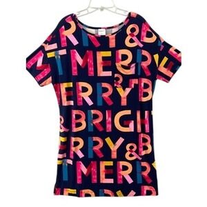 Soma Lounge Dress Bright Colorful Graphic Print Pocket Casual Comfy Womens